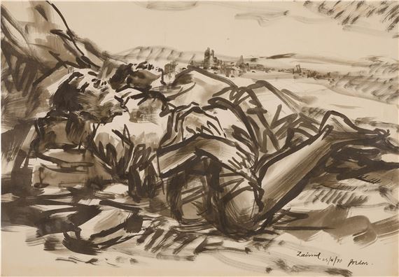 Untitled (Figures) by Zainul Abedin, Executed in 1970