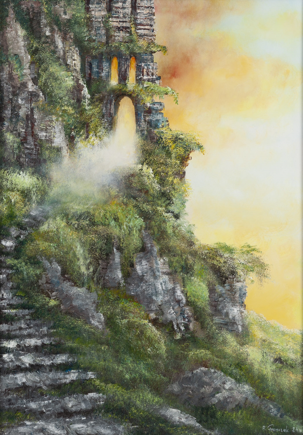 Artwork by Andrzej Fronczak, Passage to, Made of acrylic/canvas