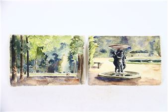 Parc arboré et fontaine - Robert Charbon Lavau