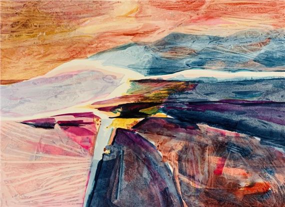 M. Simon - Watercolor on paper by M. Simon