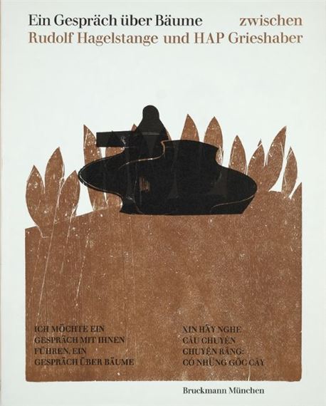 "A conversation about trees between Rudolf Hagelstange and HAP Grieshaber" - Rudolf Hagelstange