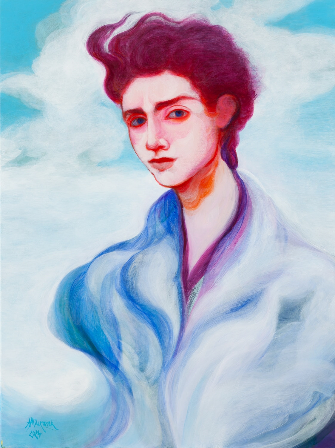 Artwork by Aleksandra Milczarek, Higher and Higher, Made of oil/canvas