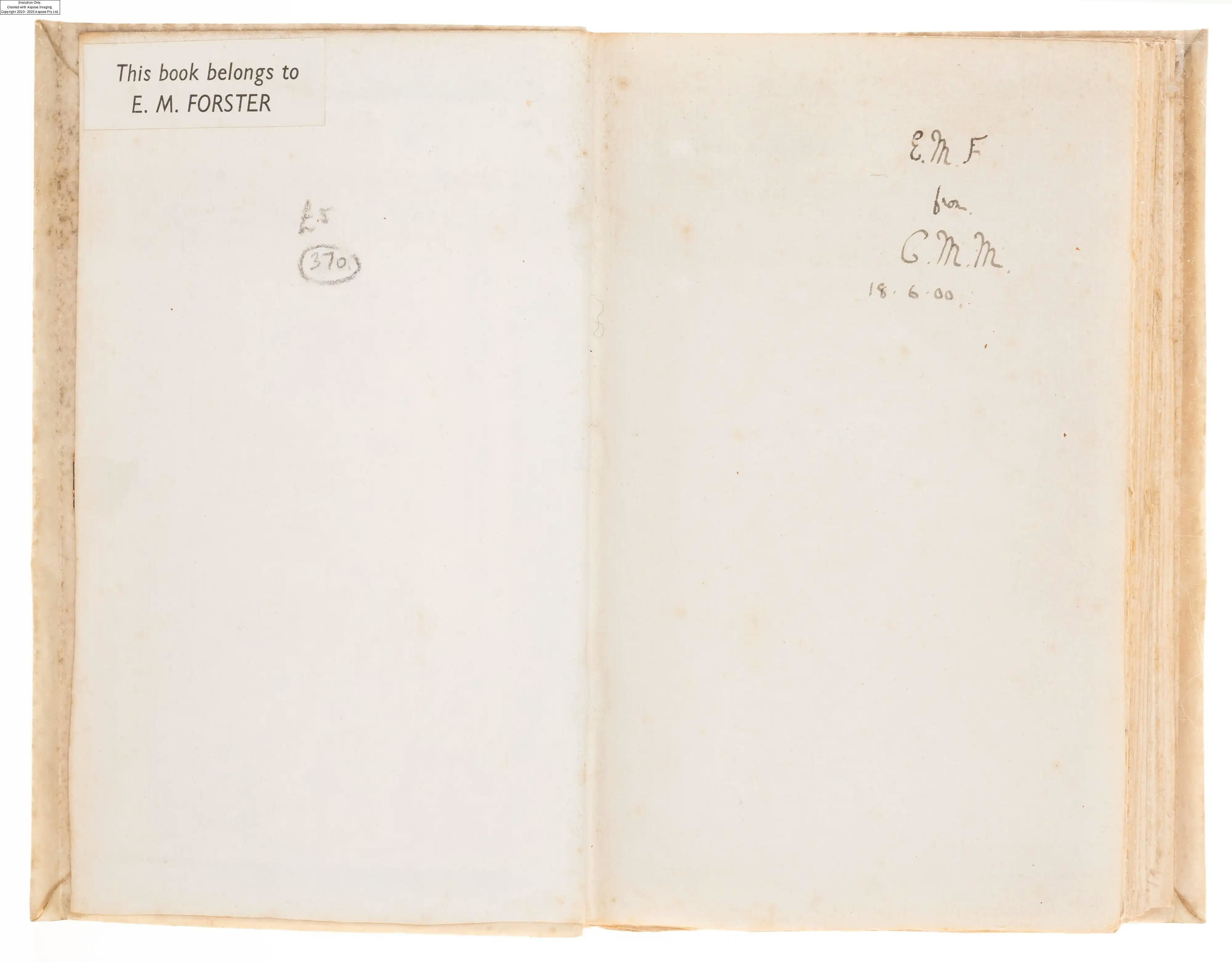 M. Forster | The Lyrical Poems (1897) | MutualArt