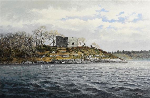 John McNulty | A Norman Fort on Lough Carra, Co. Mayo (2004 (2004 ...