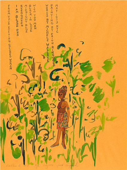 Love Poem 2 #3. (Orange) by Faith Ringgold, 1973