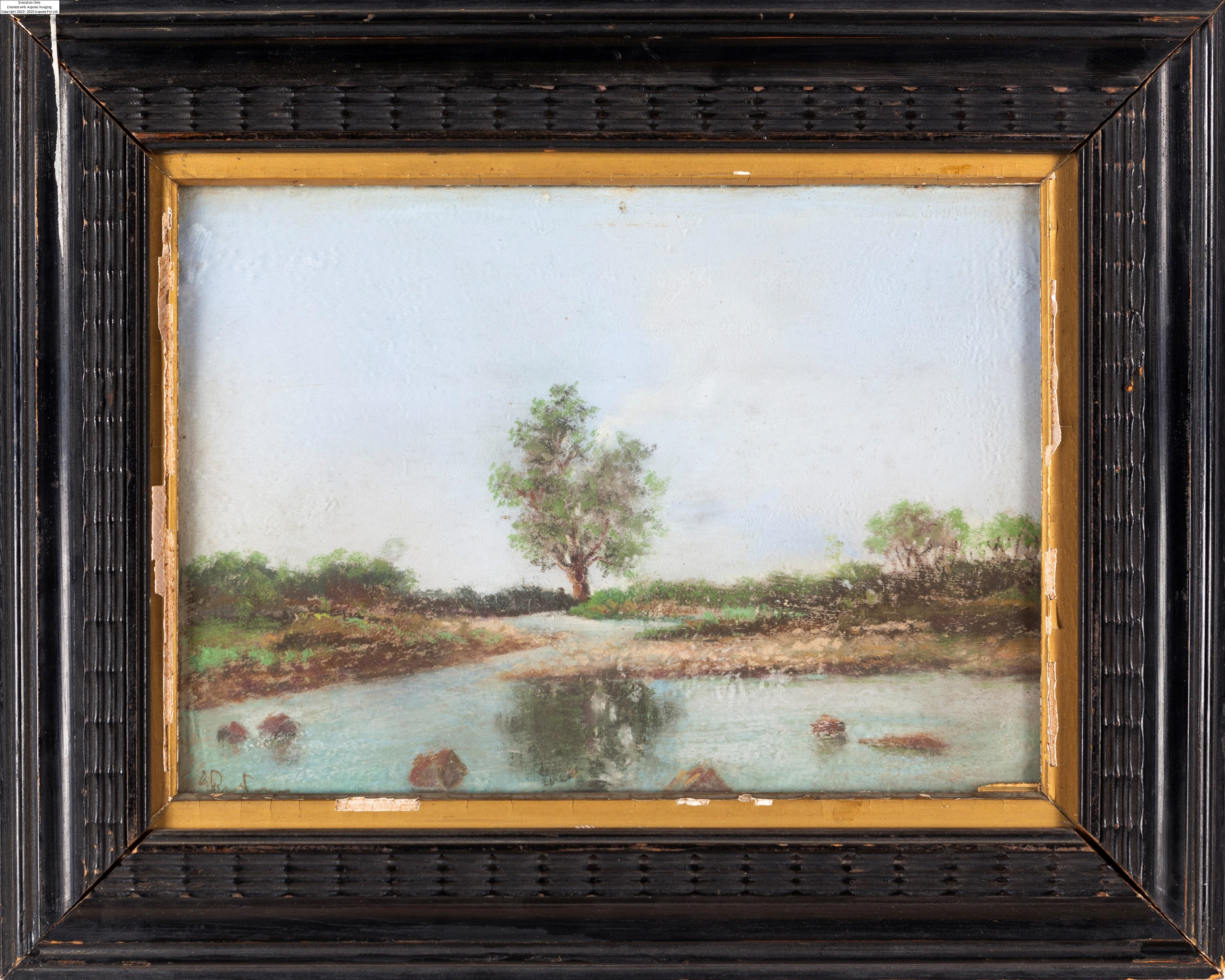 Artwork by Giuseppe Rossi Vergara, Alto corso del Tevere, Made of pastel on paper