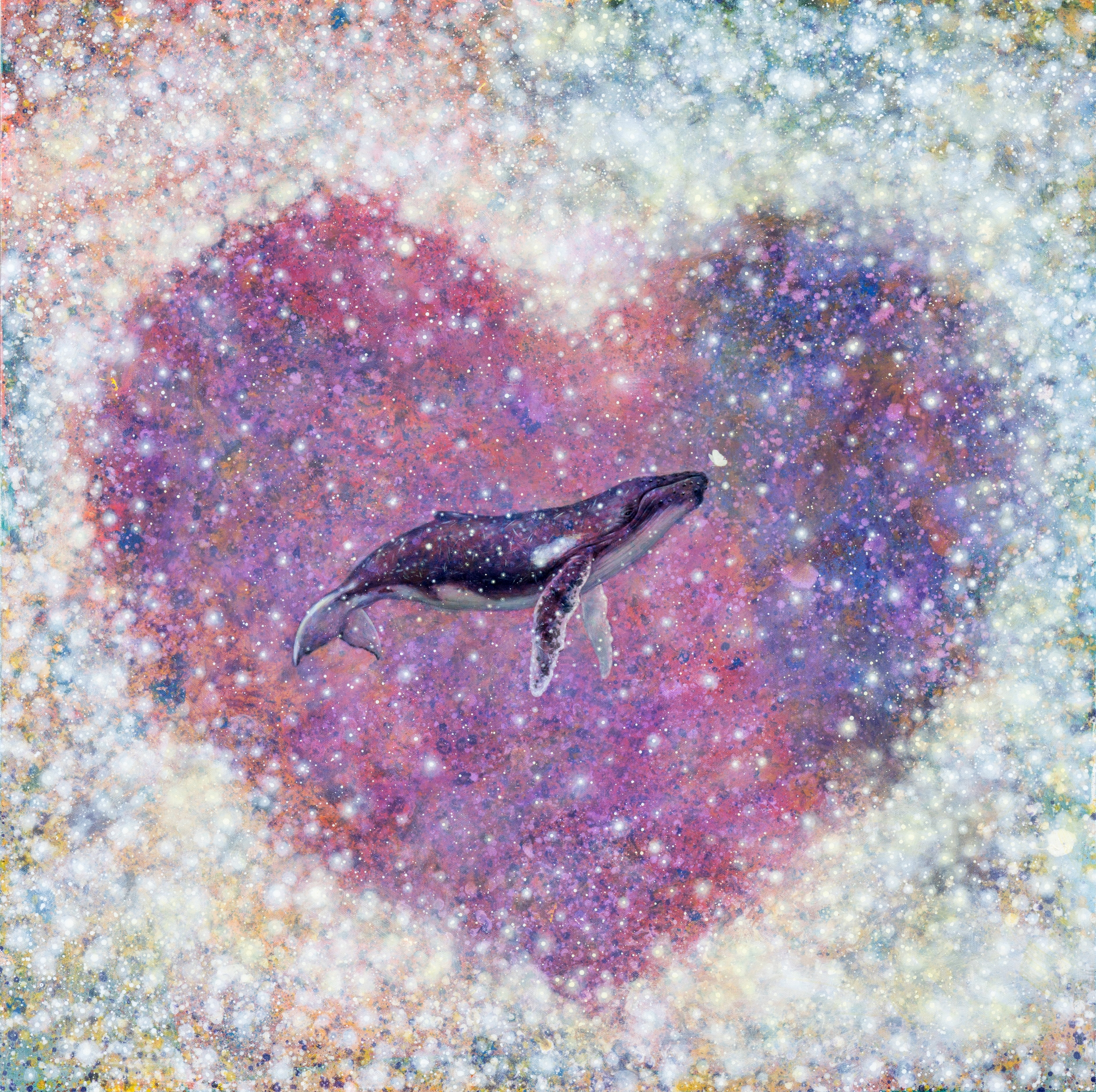 Artwork by Kim Gyubi, Shining happiness, Made of mixed media on canvas