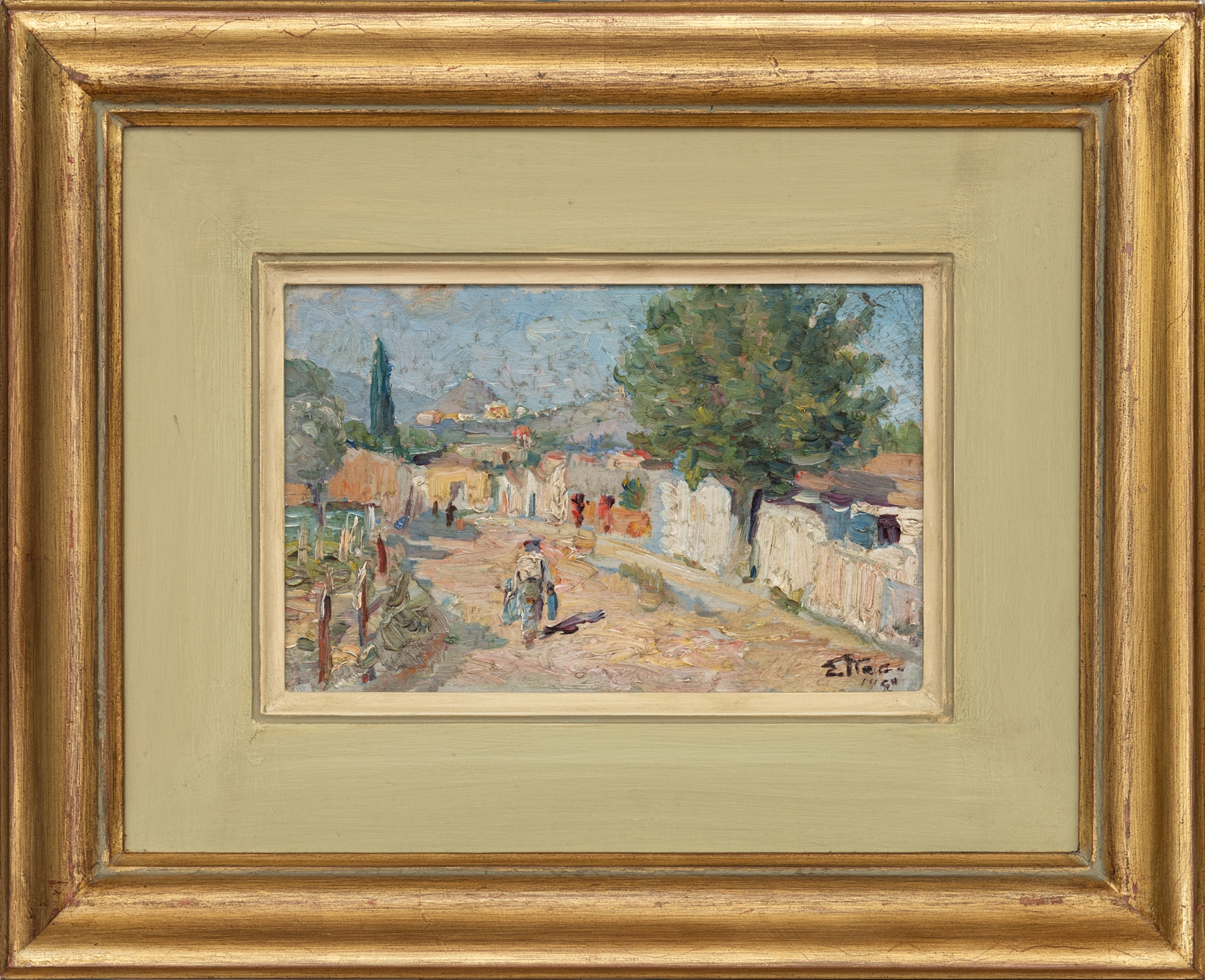 Artwork by Stavros Papapanagiotou, Landscape, Made of oil on plywood