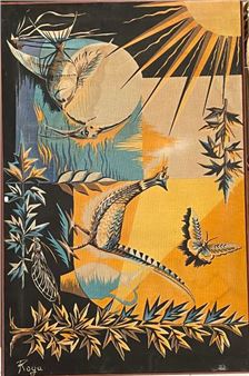 Pheasant printed tapestry - Roga