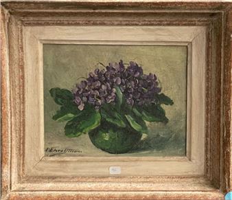 Paul EHRETSMANN "Violette" Oil on panel Size: 19 x 24.5 cm - Paul Ehretsmann