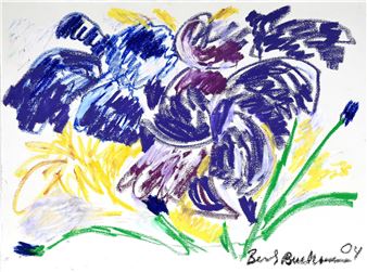 Blue and Purple Flowers - Beverly Buchanan
