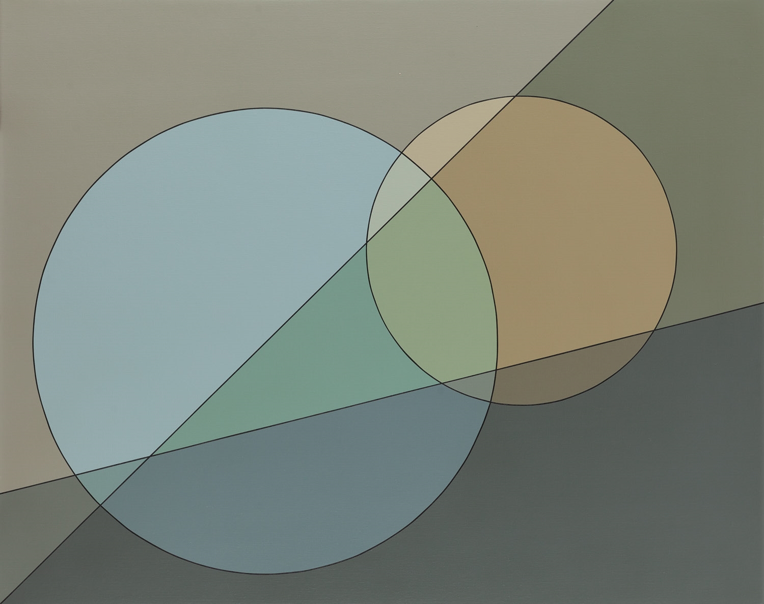 Artwork by Izabela Kozłowska, Geometric story II, Made of acrylic/canvas