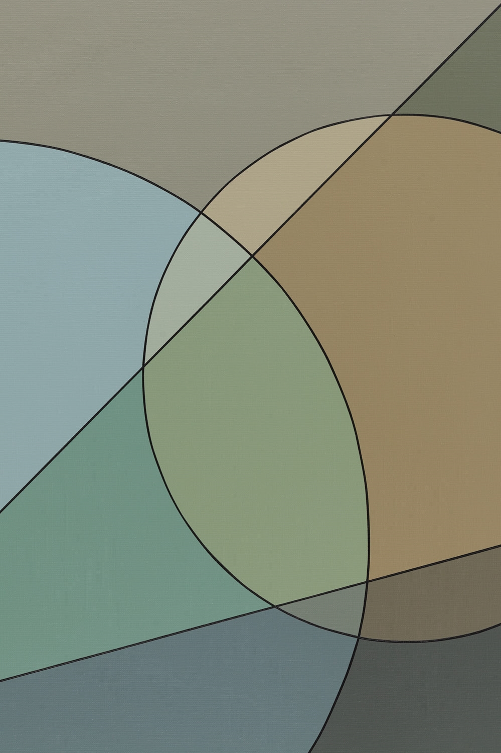 Artwork by Izabela Kozłowska, Geometric story II, Made of acrylic/canvas