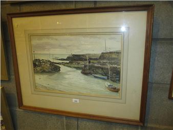 Ian Gilbert Marr Eadie, 1948, (Scottish 1913-1973), Watercolour, Harbour Scene, 33x51cm - Ian Eadie