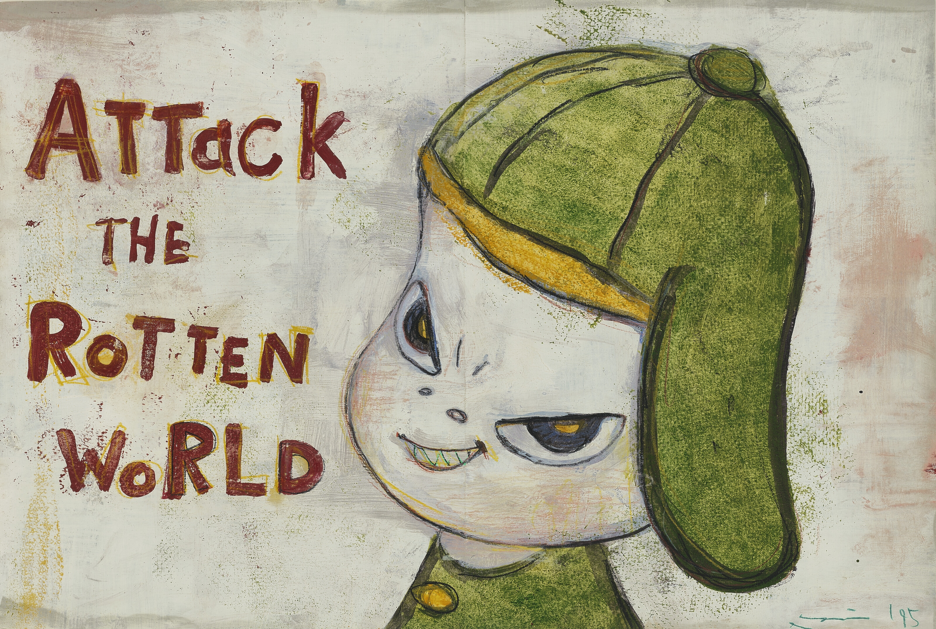 Yoshitomo Nara | Attack the Rotten World (1995) | MutualArt