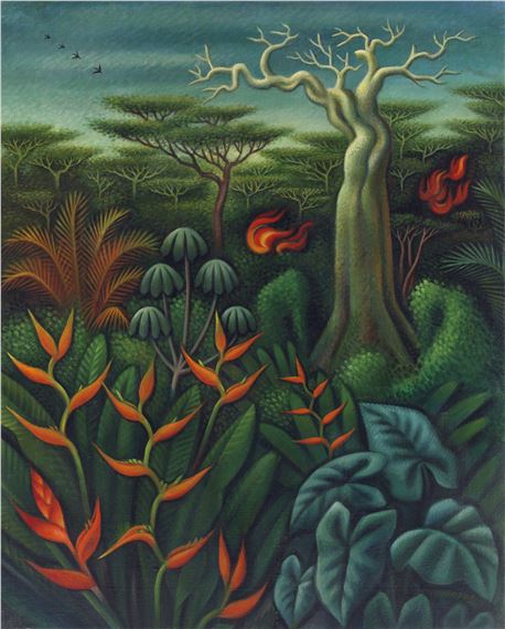 Aves del Paraiso (Birds of Paradise) by Miguel Covarrubias, Painted circa 1935