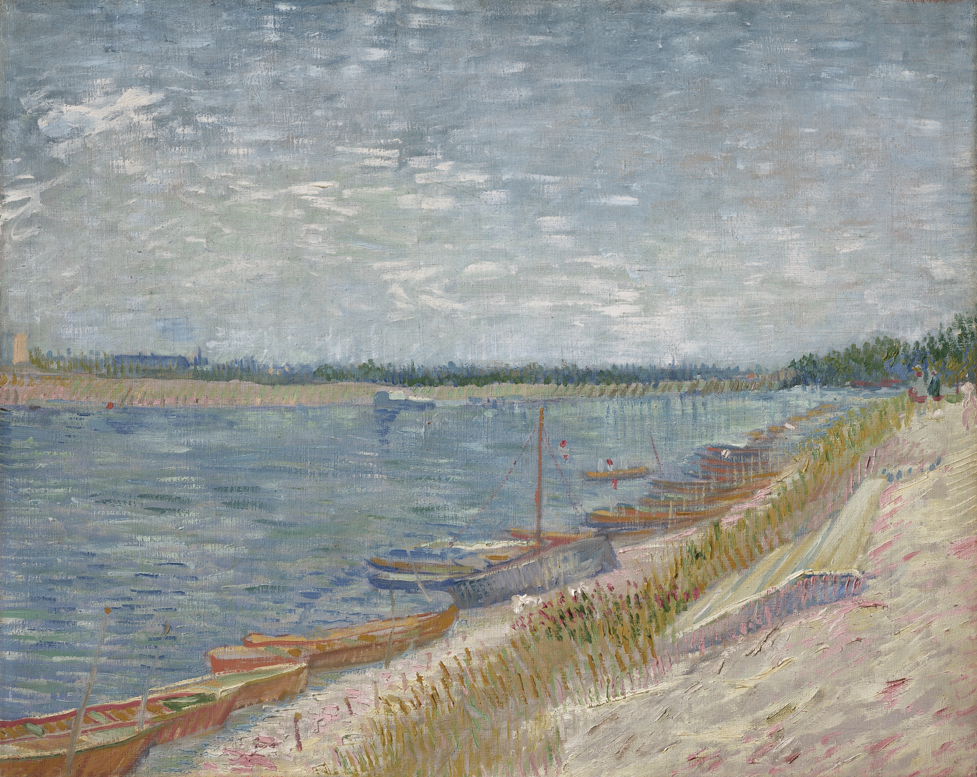 Vincent Van Gogh | Les canots amarrés (1887) | MutualArt