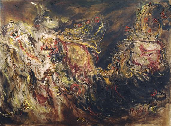 Affandi | Barong dan Rangda (Barong and Rangda) (1983) | MutualArt