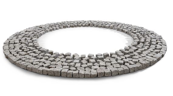 White Granite Ring by Richard Long, Executed in 1994