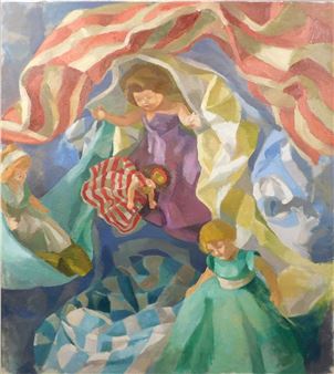 Doll and Textiles Still Life - A. Grosman