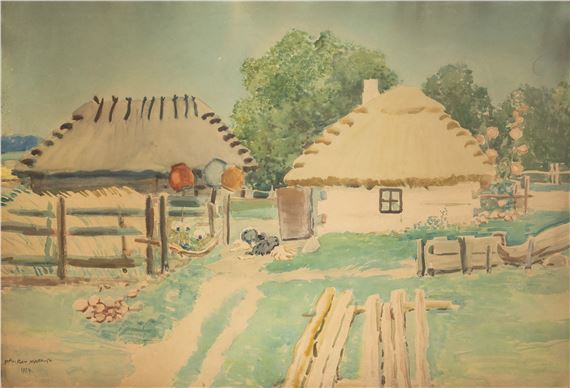 Pejzaż wiejski, 1924 r by Stanisław Masłowski, 1924