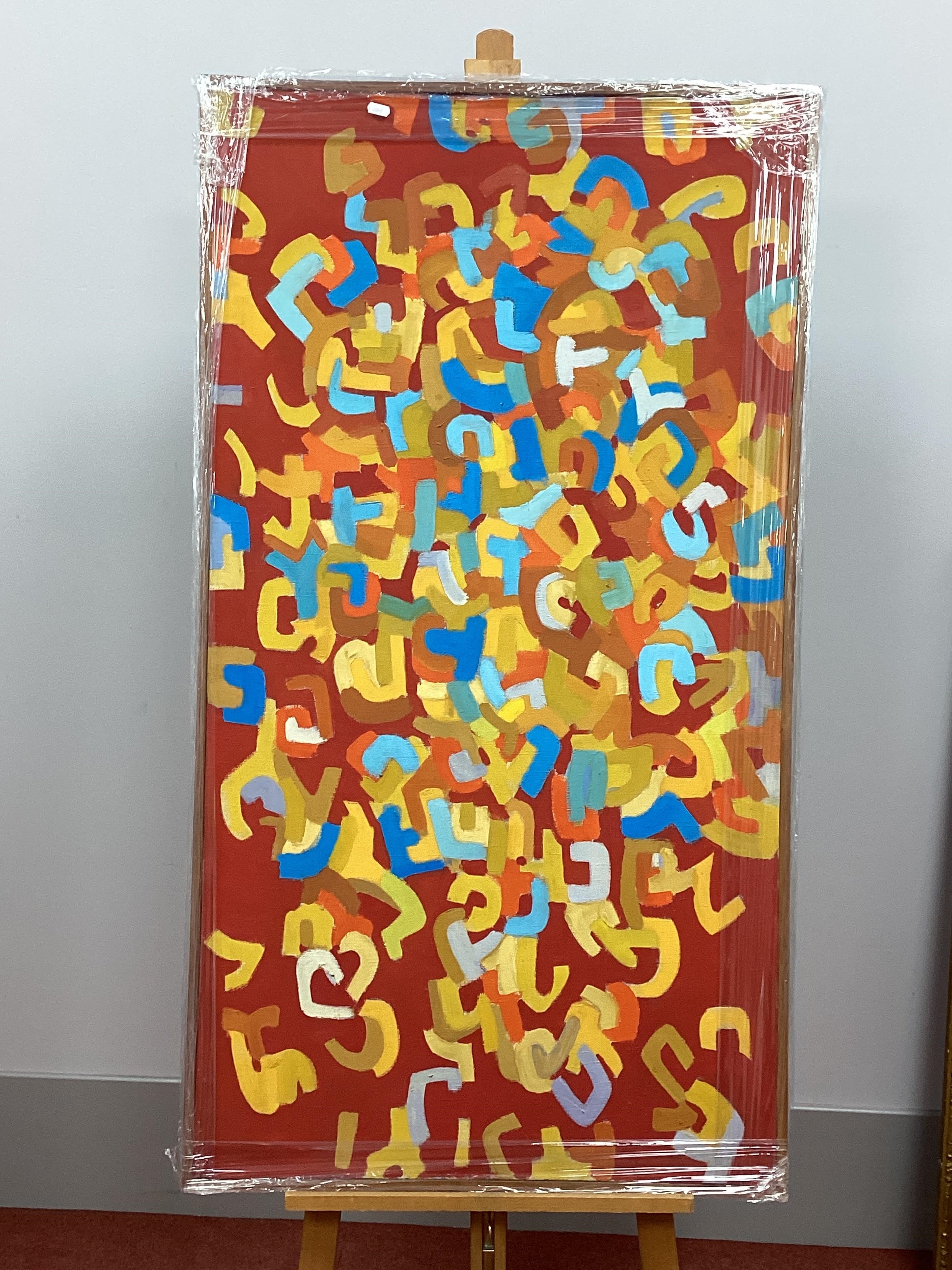 Artwork by Gordon Snee, abstract 1962, Made of oil on canvas