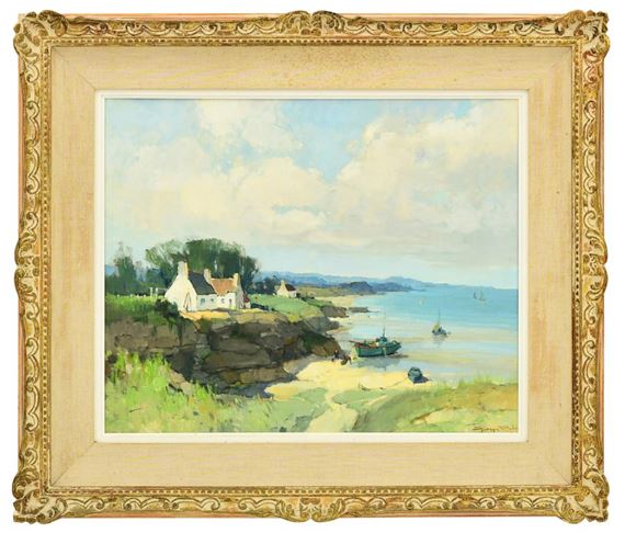 La Baie de Clermont pre de Saint Brieuc, Bretagne by Georges Charles Robin