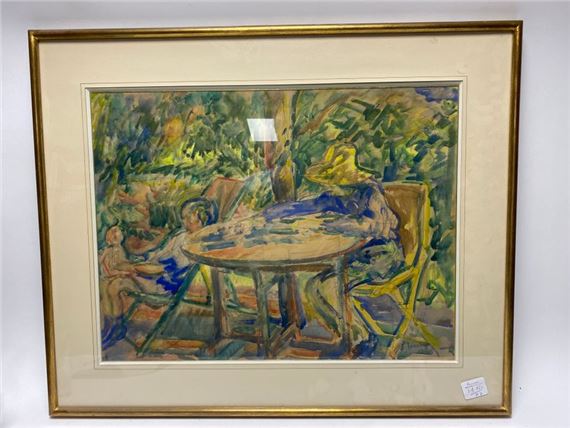 Children in the garden at Orsay by Nikolai Alexandrovich Tarkhoff, circa 1920