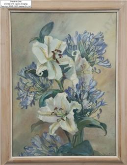 Lillies & Agapanthus - Beatrice Seddon