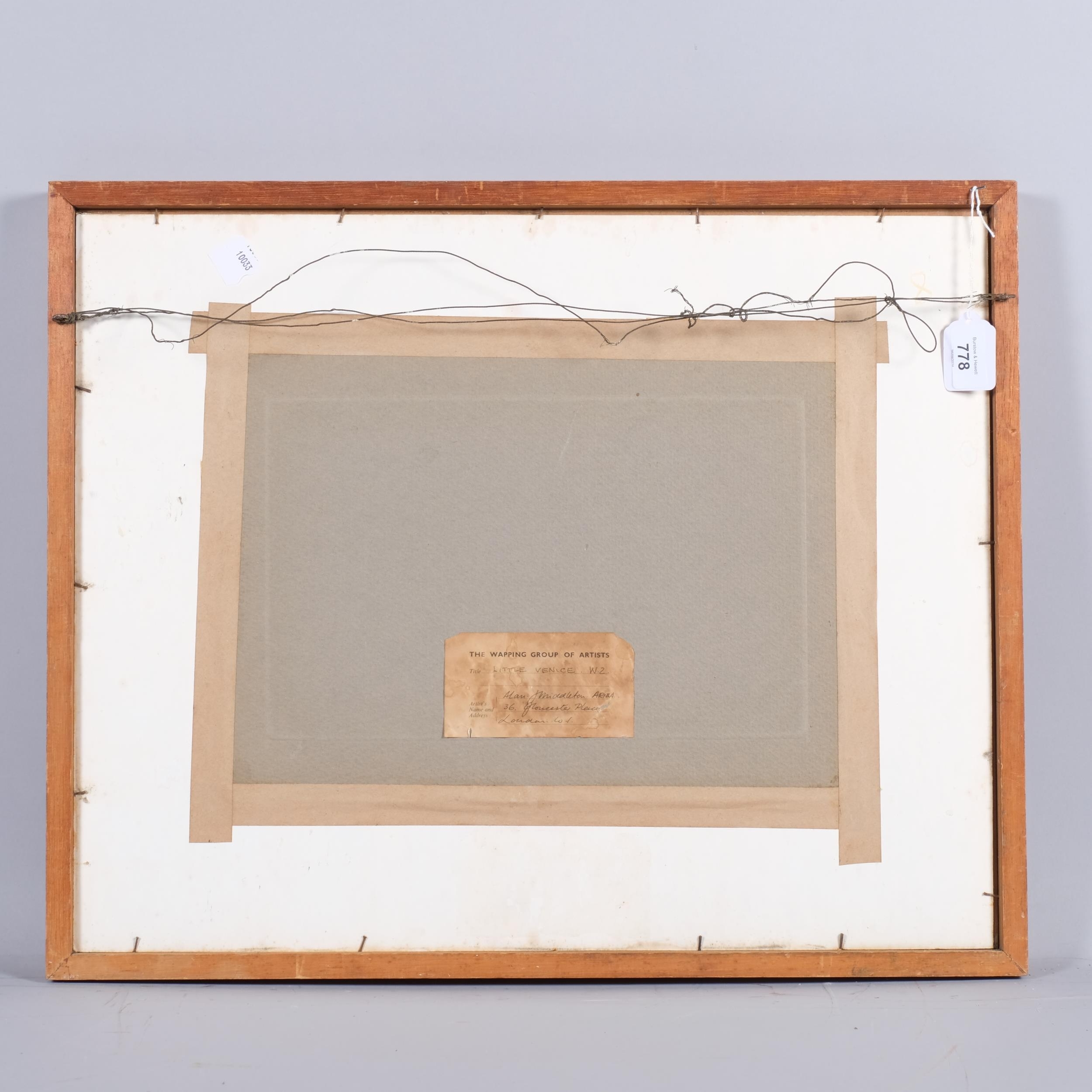 Artwork by Alan Middleton, Little Venice W2, Made of watercolour