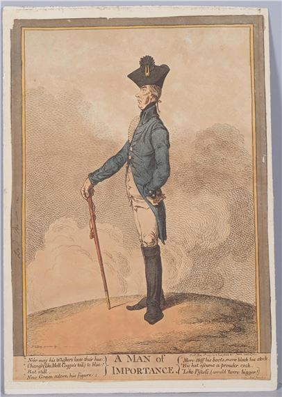 A Man Of Importance (1st Marquis of Hastings by James Gillray, 1799