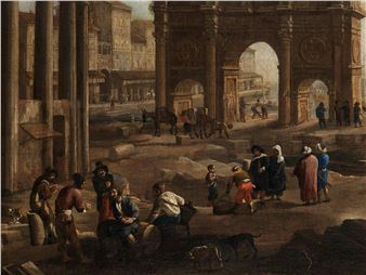 ARCHITEKTURCAPRICCIO MIT TRIUMPHBOGEN - Alessandro Salucci