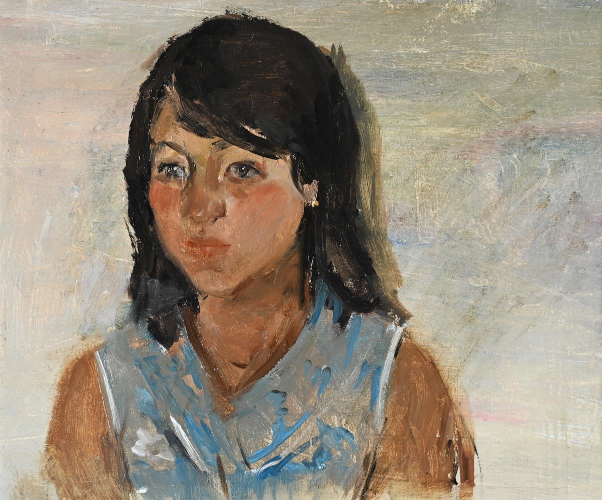 Artwork by Sania Bakhtiarova, PORTRAIT OF A GIRL, Made of Oil on canvas