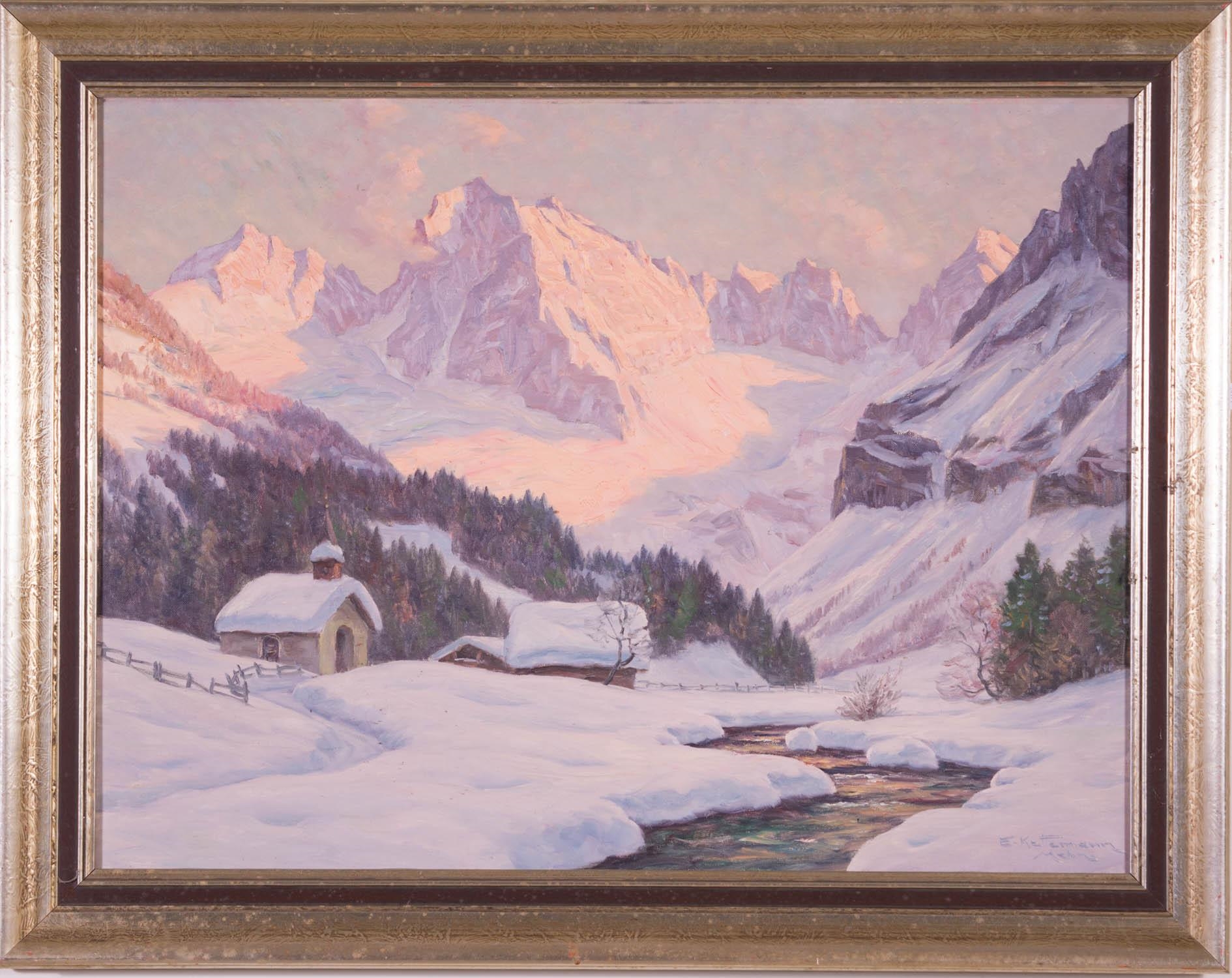 Erwin Kettemann | winter evening in the Alps | MutualArt