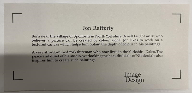John Rafferty | An original framed acrylic on board by Jon Rafferty ...