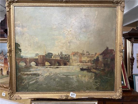 A Victorian oil on board signed Willam Benner by William Benner