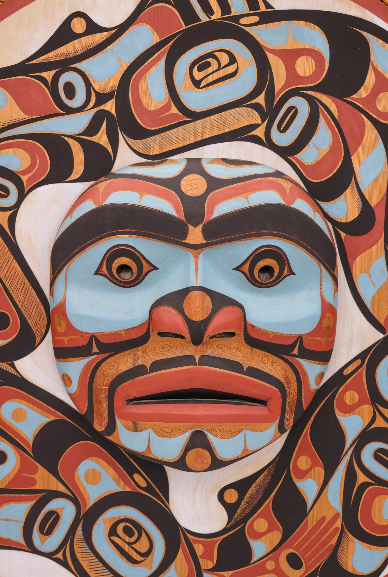 Calvin Hunt | Calvin Hunt ''Grey Whales on Moon'' Large Cedar Mask ...