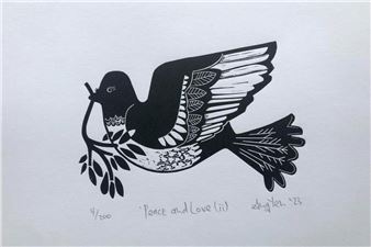 Black lino print - Angela Lai Yen