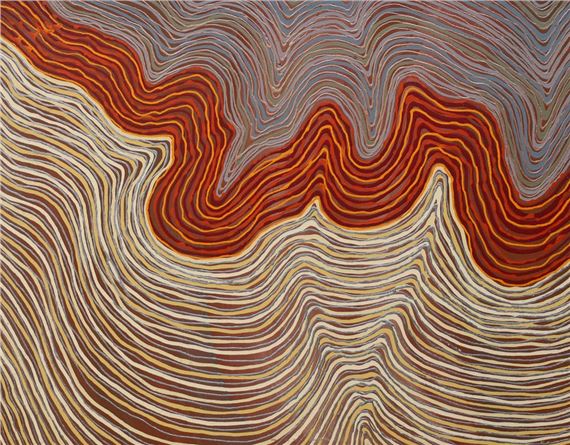 "Walpa- Walking on Country" by Robby Wirramanda, Painted in 2022