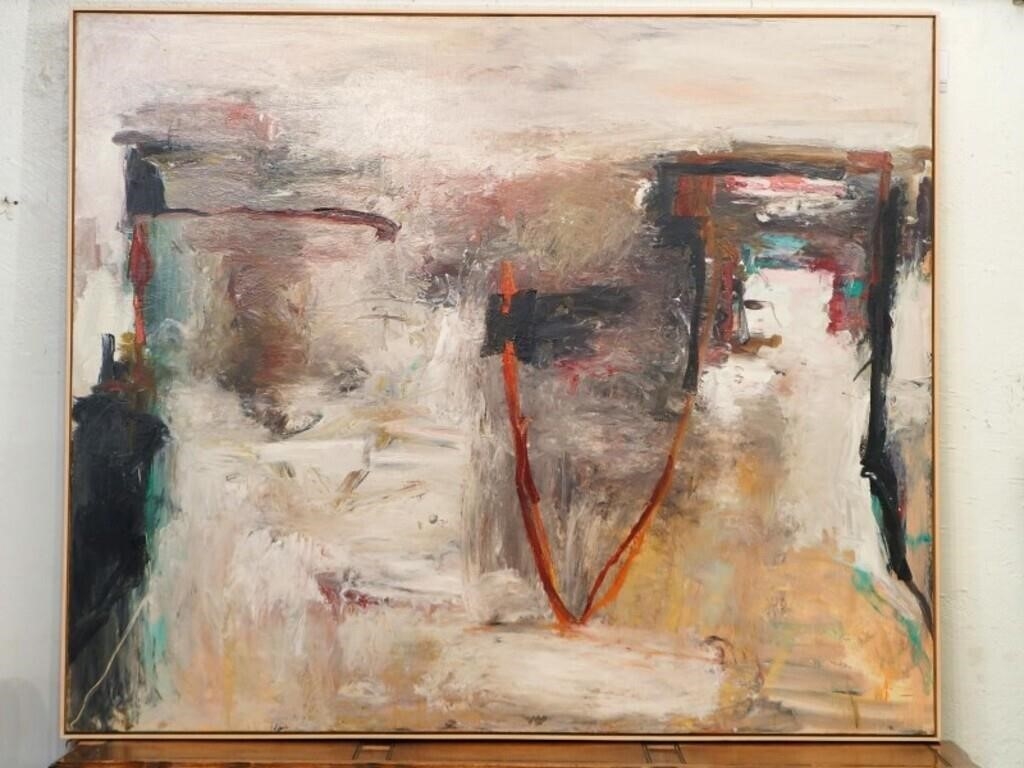 Tom Lieber | Tom Lieber (1949) Abstract Oil on Canvas Painting (1985 ...