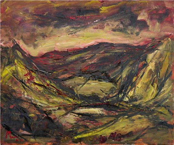 Shropshire, The Stiperstones from Cothercott Hill by Leslie Marr, 2000