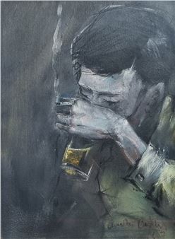untitled (Man with Drink) - Claudio Capelli