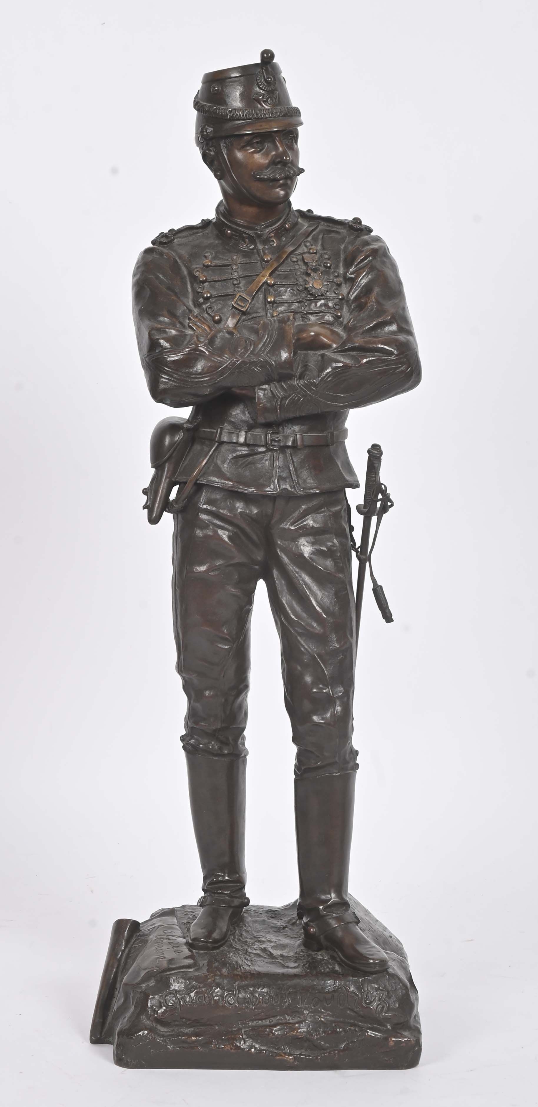Artwork by Charles Anfrie, Quand vous voudrez » Épreuve en bronze à patine brun foncé nuancé, Made of Bronze with brown patina