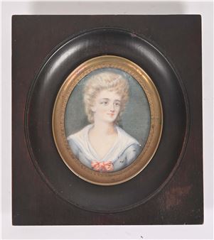 Portrait de femme aux perles - Andree Lenique de Francheville