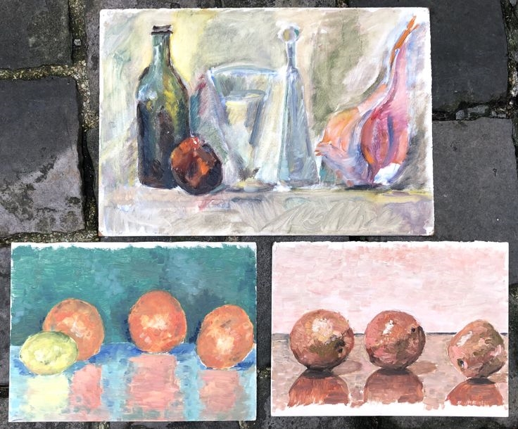 Artwork by Mikhail Petrovic Konchalovsky, Still lifes Two, Made of oils on cardboard