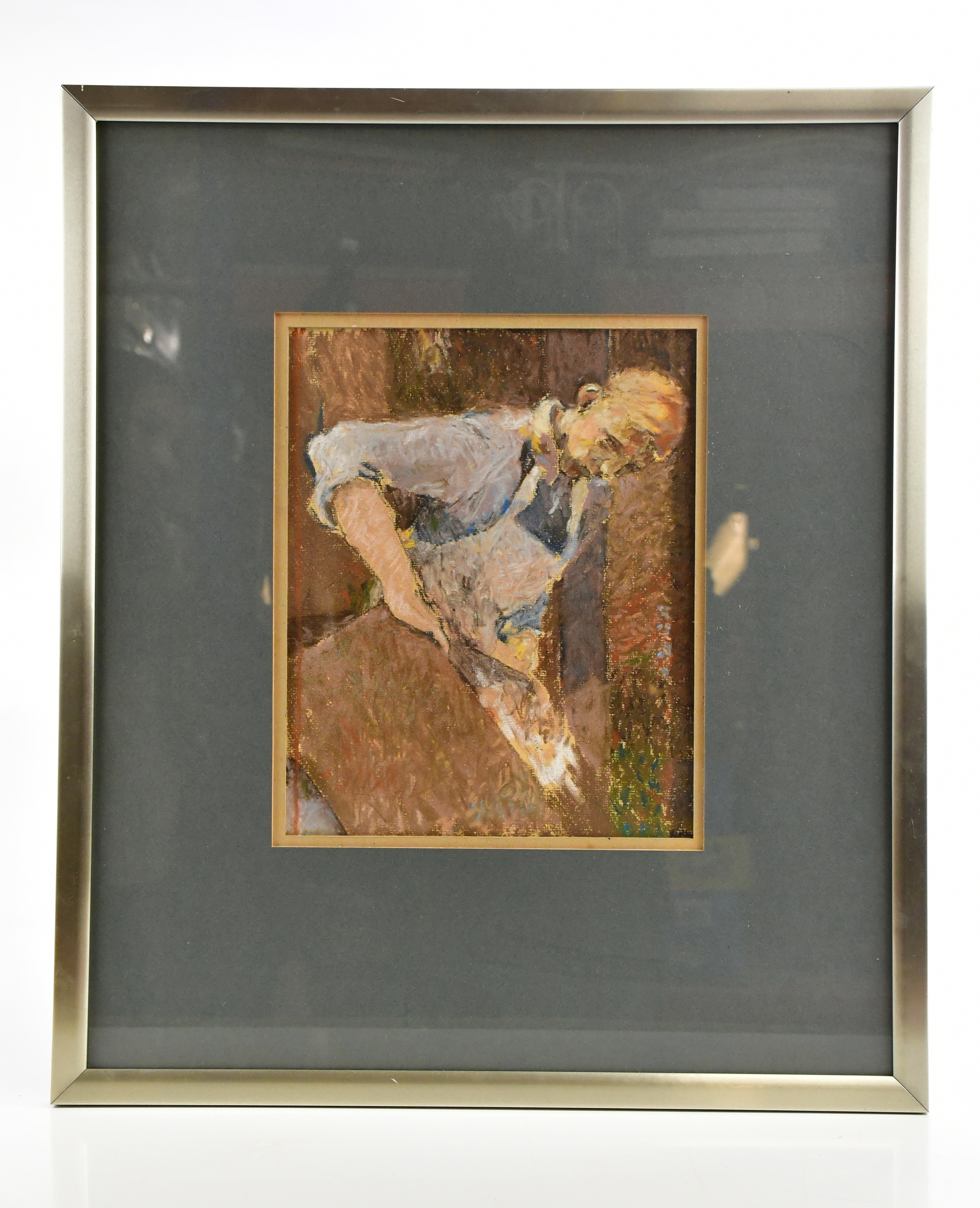 Artwork by Lionel Hutch, Market Study, Made of pastel