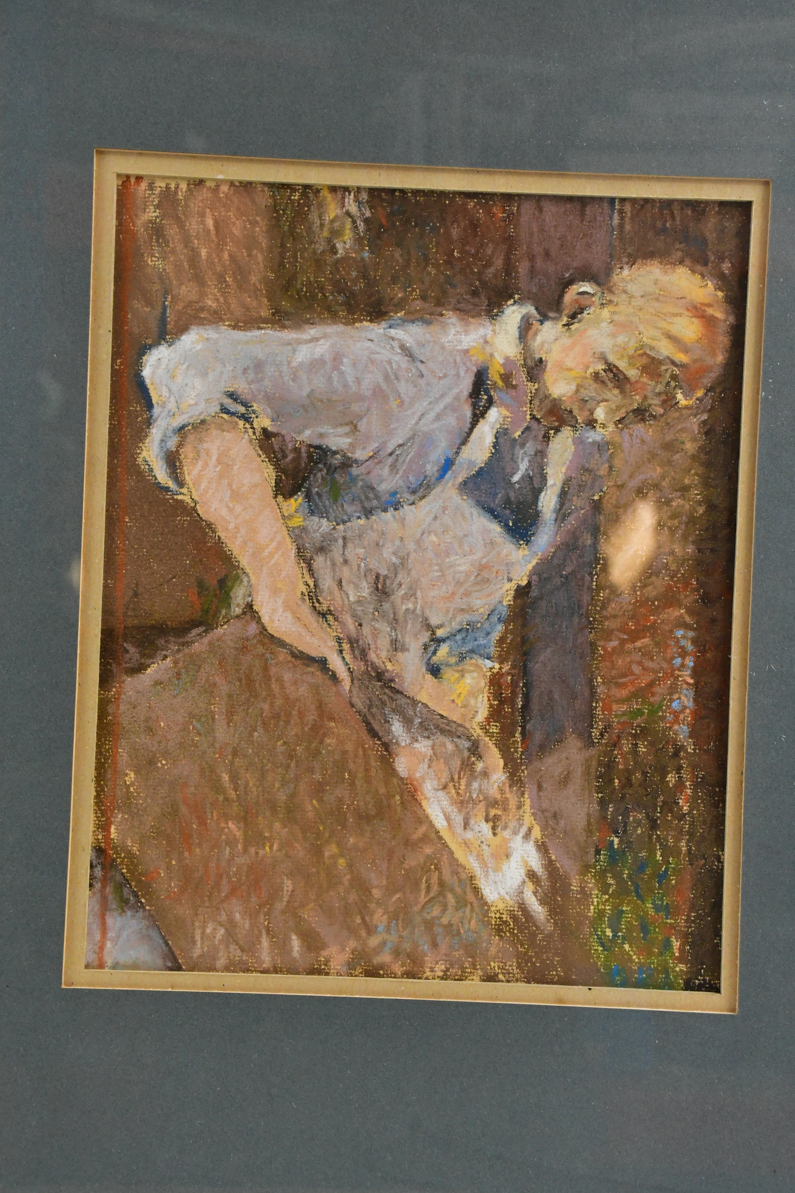 Artwork by Lionel Hutch, Market Study, Made of pastel