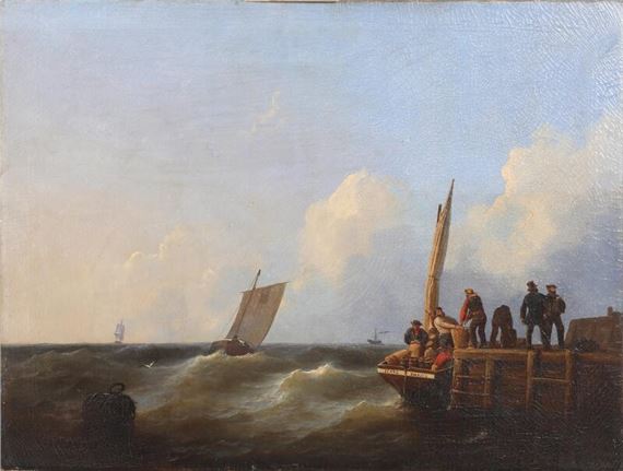 Habour scenery from Gdańsk - Carl Eduard Dettloff