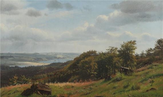 Scenery from Rye Nørreskov by Harald Frederik Foss, 1888