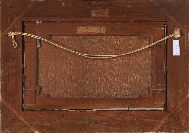 Artwork by Harald Frederik Foss, Scenery from Rye Nørreskov, Made of Oil on canvas